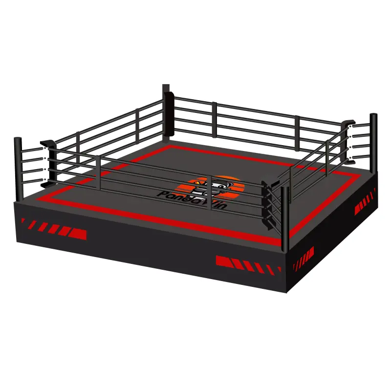 Ring da boxe con piattaforma