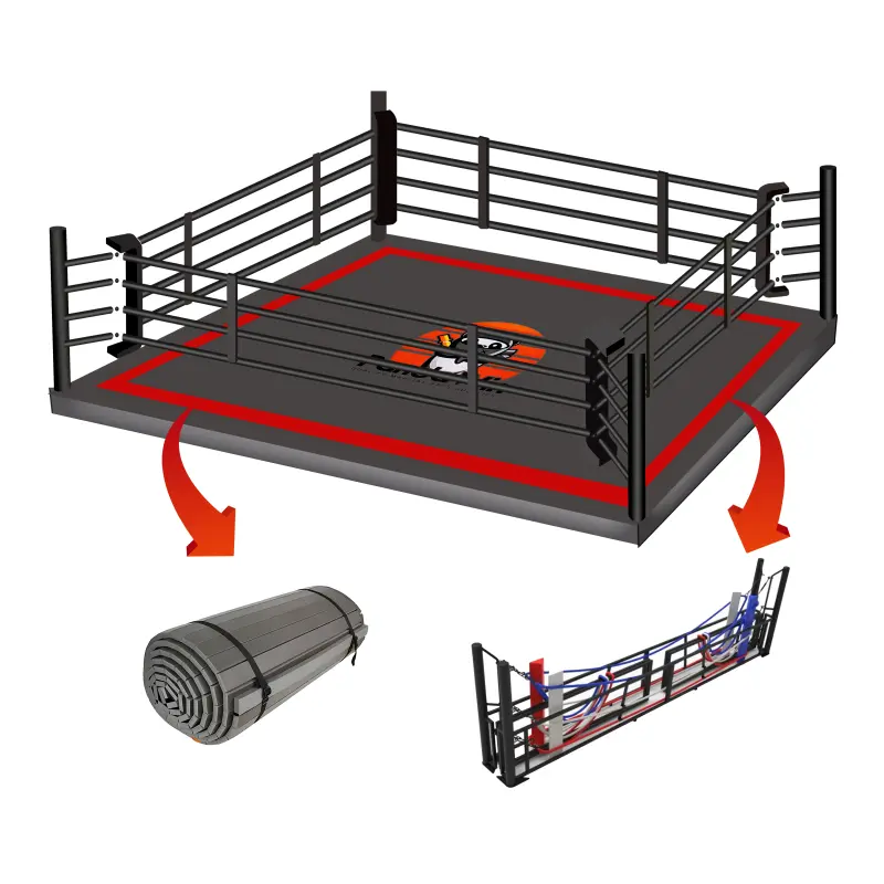 Ring da boxe pieghevole