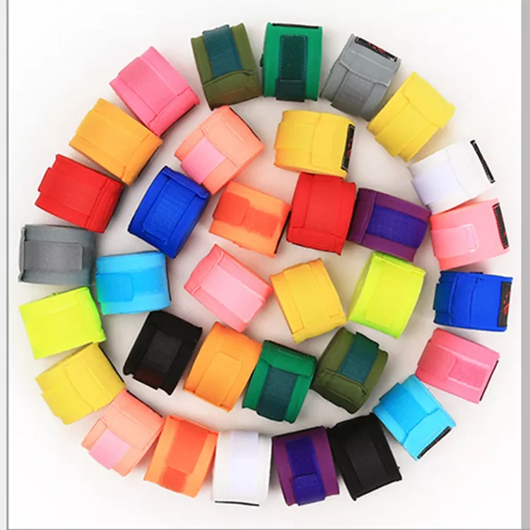 Assorted colorful boxing hand wraps collection