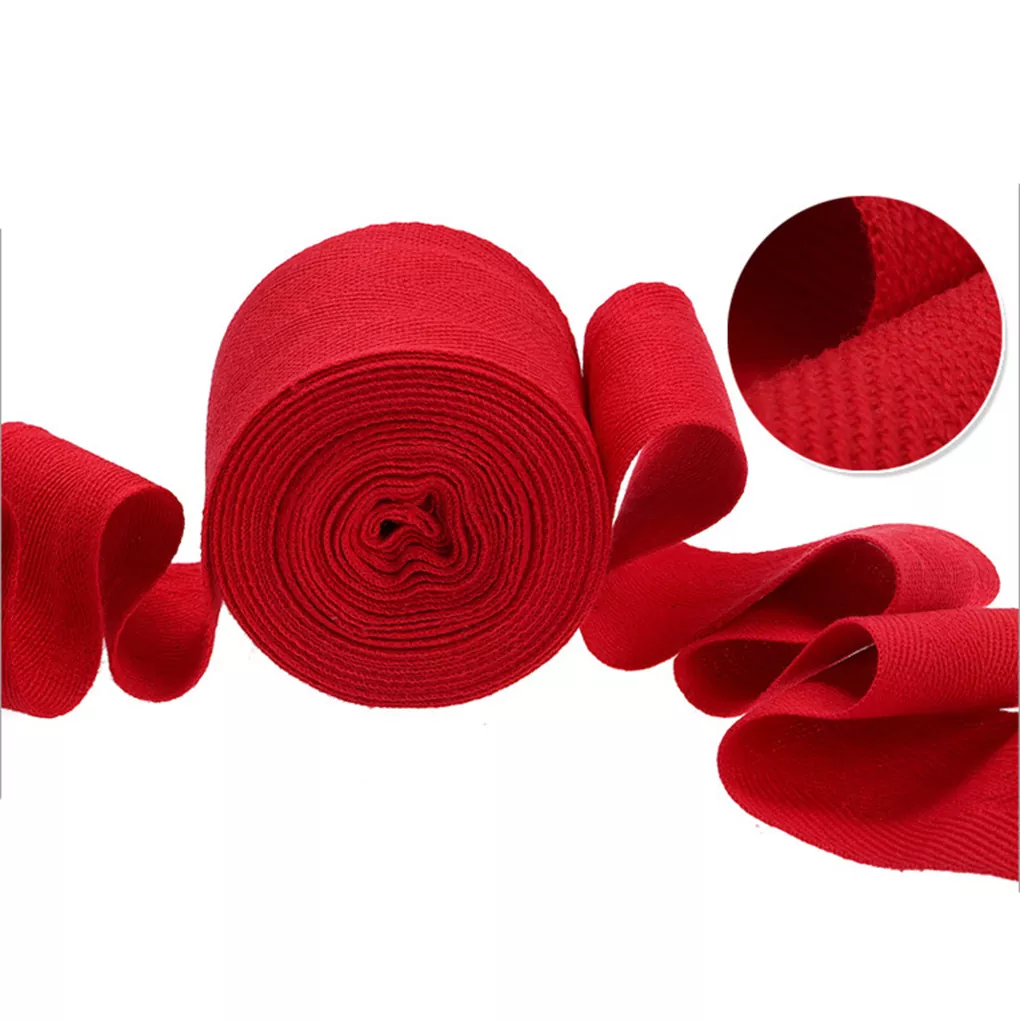 Close-up of hand wrap hook-and-loop fastener and thumb loop
